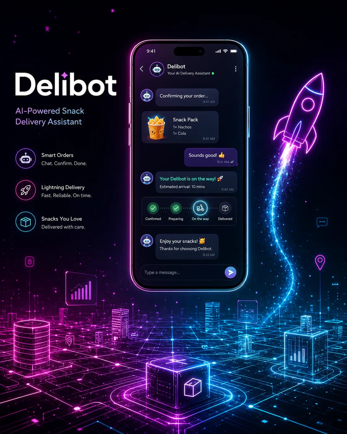 Delibot — A full-stack WhatsApp e-commerce agent using a Tool-First Architecture to eradicate hallucinations.